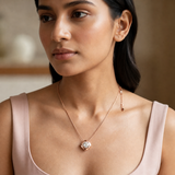 Zelya Anti-Tarnish Rose Gold Solitaire Necklace