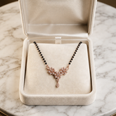 Zelya Anti-Tarnish Rose Gold Floral Mangalsutra