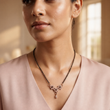 Zelya Anti-Tarnish Rose Gold Floral Mangalsutra