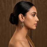 Brass Mushroom Drop Earrings