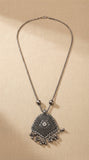 Oxidised Tribal Mandala Pendant Necklace