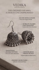 Elira Oxidised Mini Jhumkas
