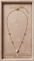 Zelya Eternal Heart Anti-Tarnish Necklace | Gold Heart Charm Necklace