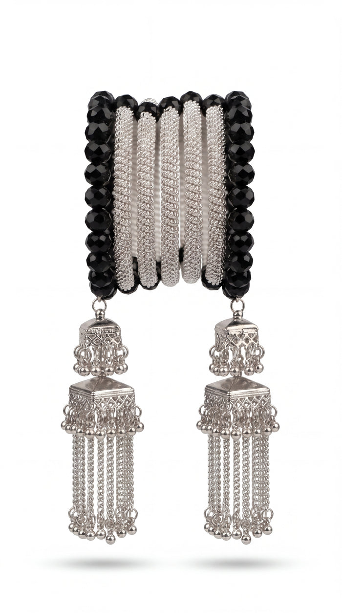 Oxidised Zariya Tassel Bracelet