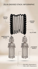 Oxidised Zariya Tassel Bracelet