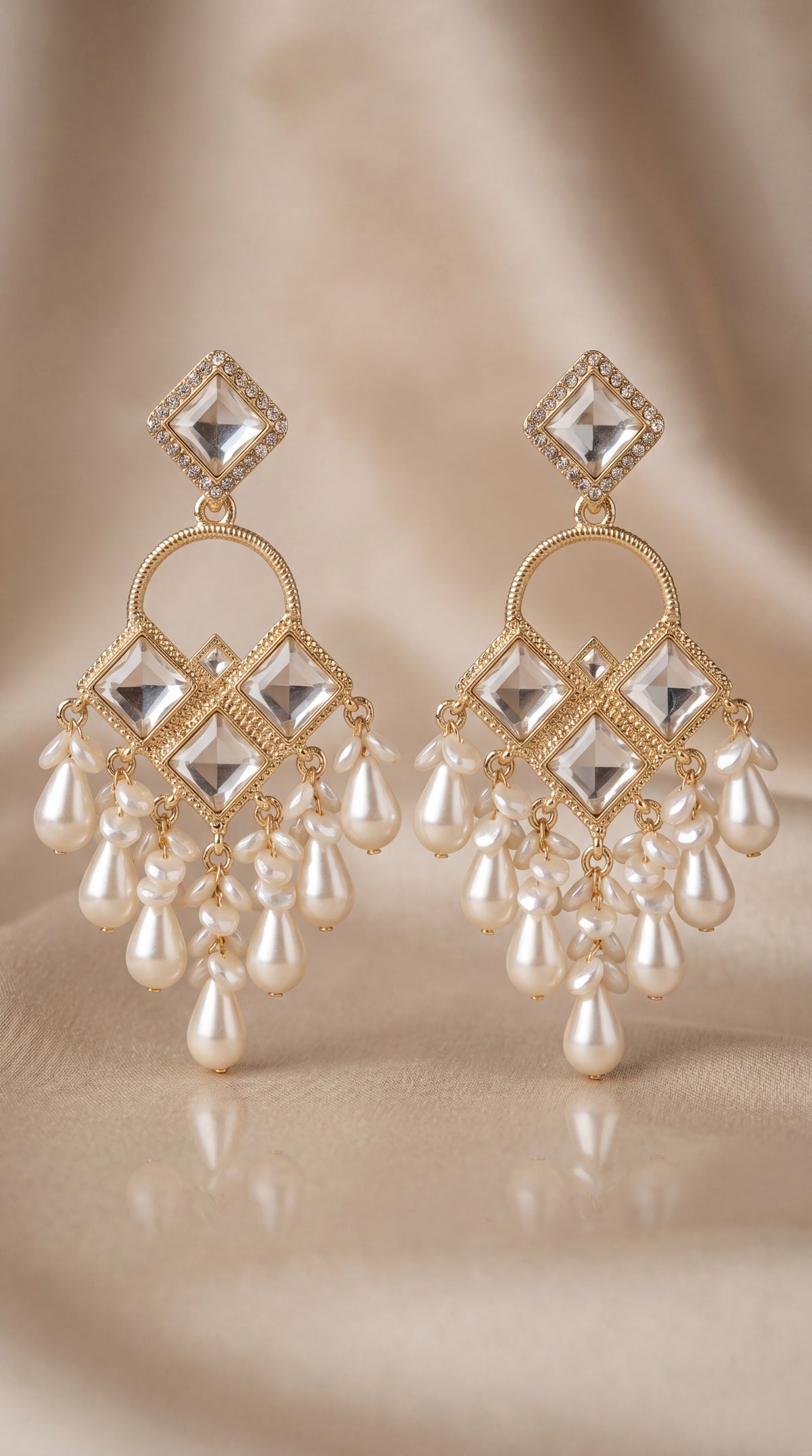 Luna Pearl Drop Korean Earrings