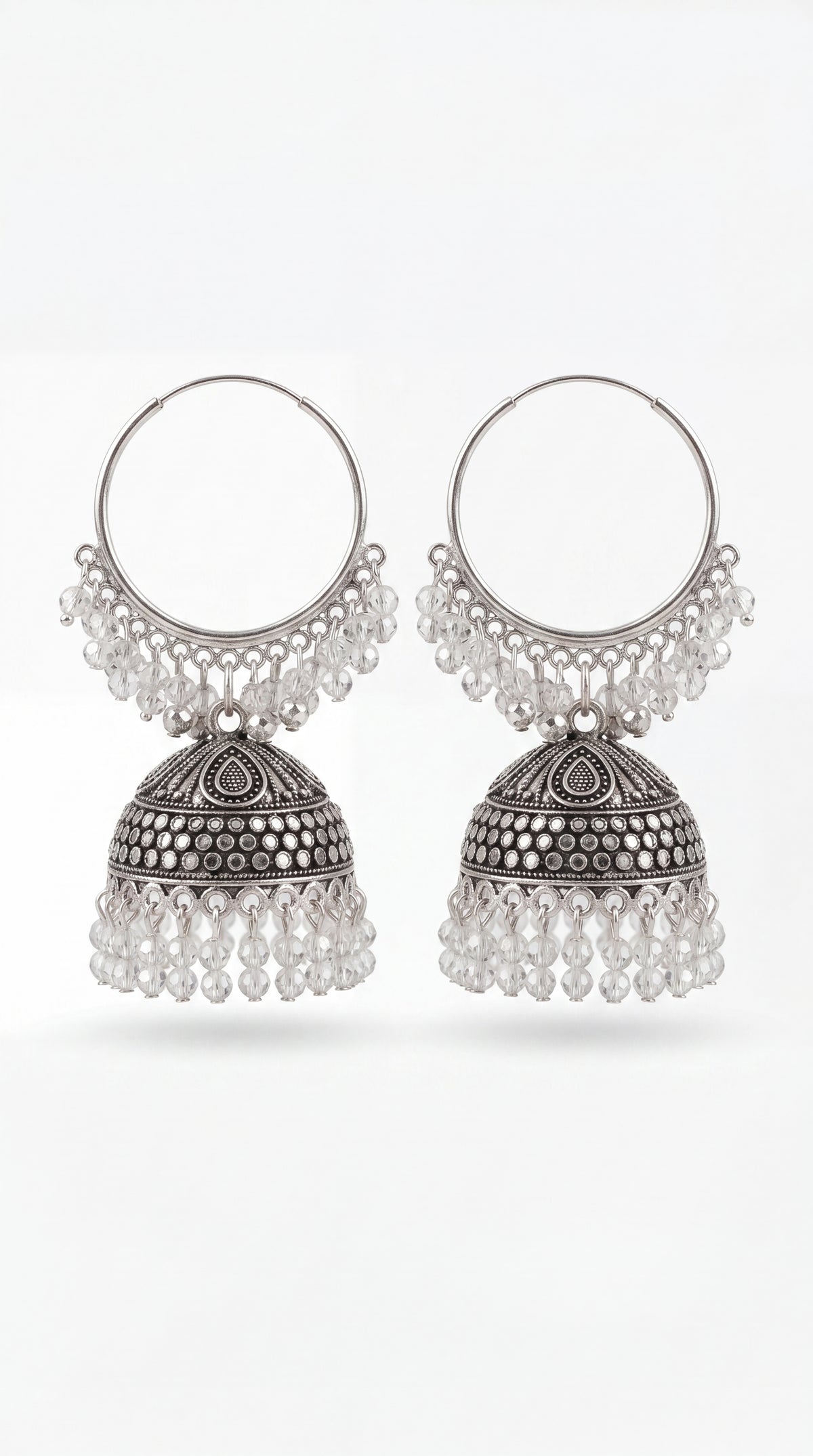 Midnight oxidised Jhumkas