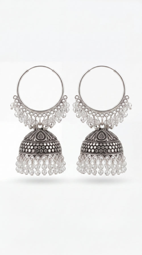 Midnight oxidised Jhumkas