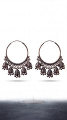 Moonlight Oxidised Jhumkas