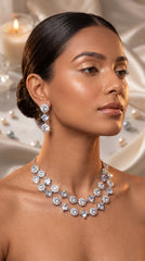Premium Crystal Necklace Set with Earrings
