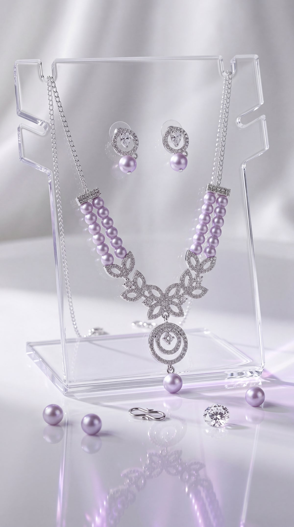 Moonlit Pearl Elegance Necklace Set