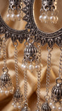Zephyra Oxidised Chandbali Jhumkas