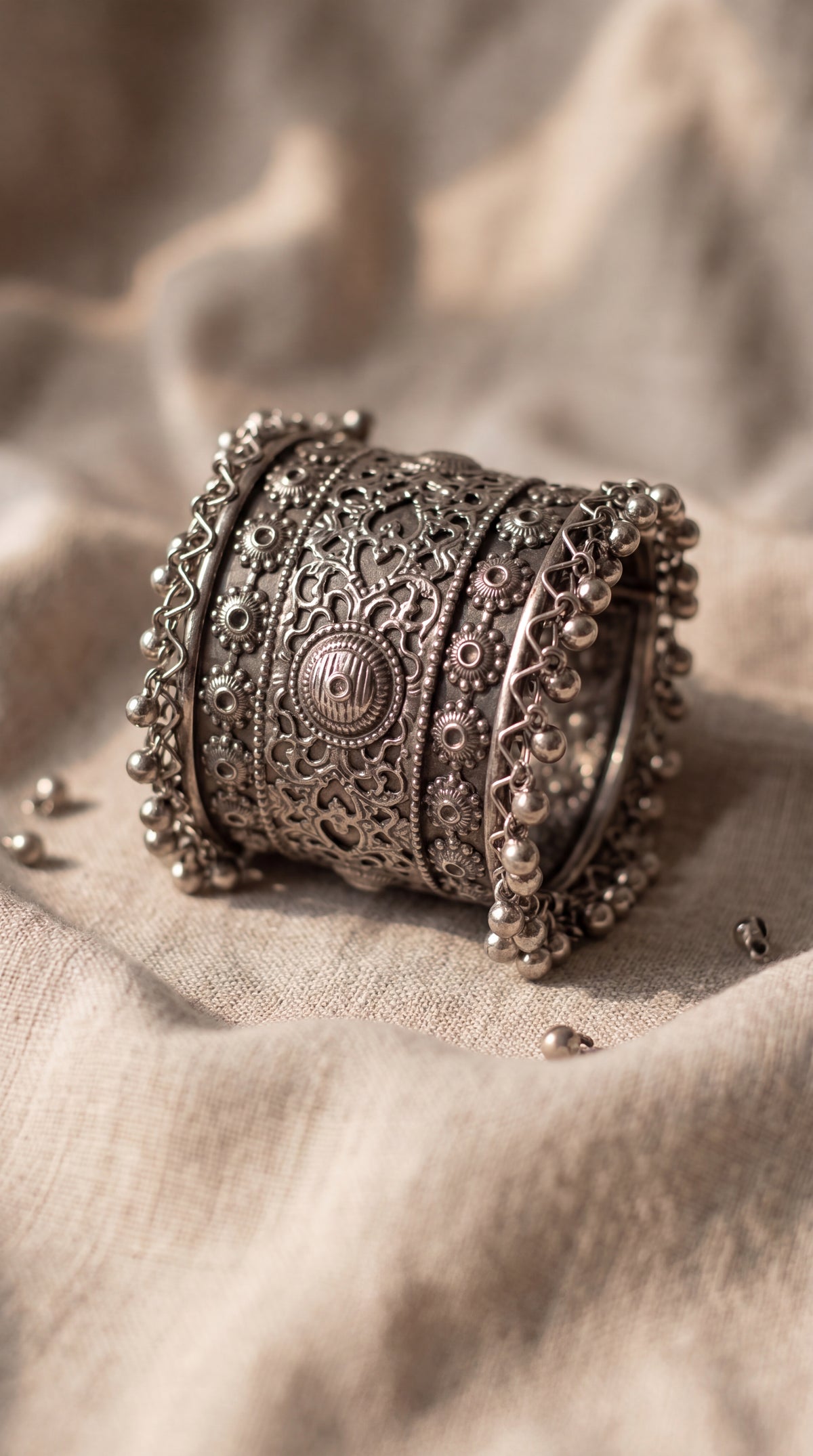 Vintage Oxidised Statement Bracelet