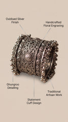 Vintage Oxidised Statement Bracelet
