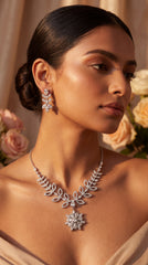 Celeste Crystal Bloom Necklace Set