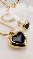 Midnight Heart Necklace Set