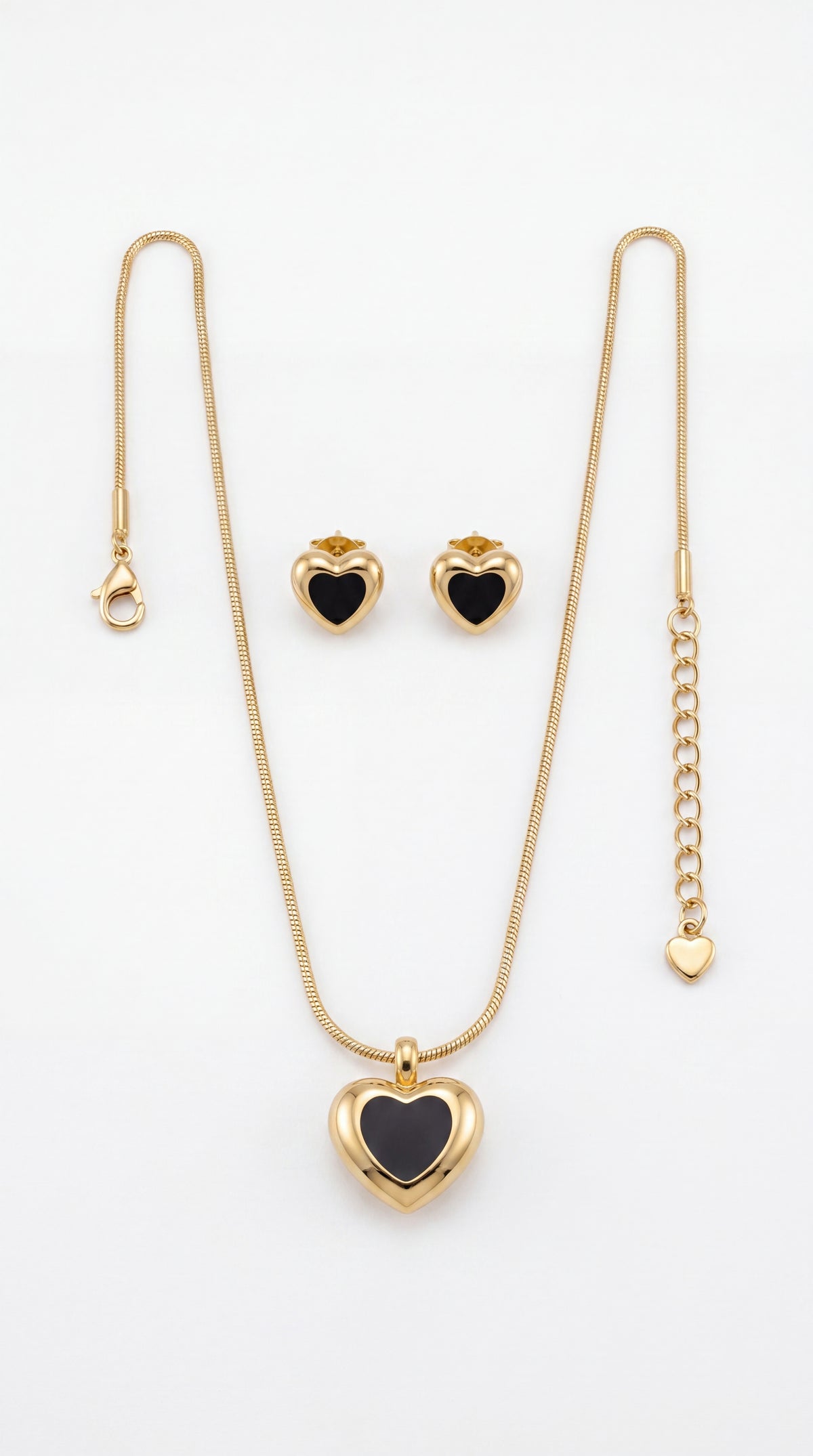 Midnight Heart Necklace Set