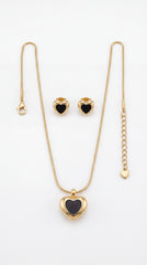 Midnight Heart Necklace Set