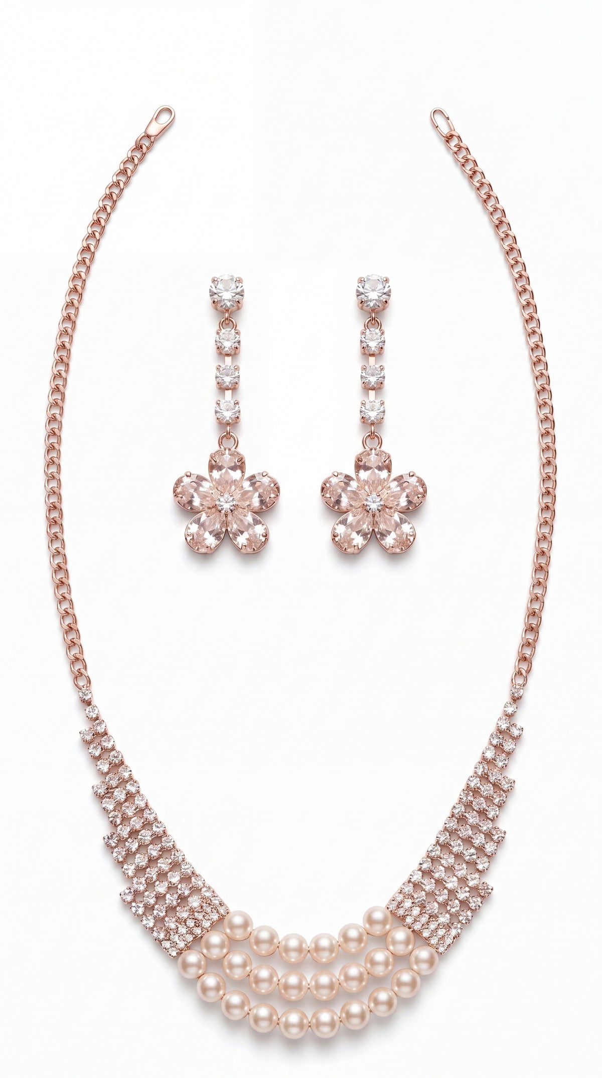 Rosé Pearl Luxe Necklace Set