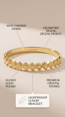 Aurora Luxe Crystal Gold Bracelet