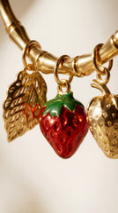 Berry Bloom Charm Gold Bracelet