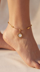 Celestia Pearl Charm Anklet