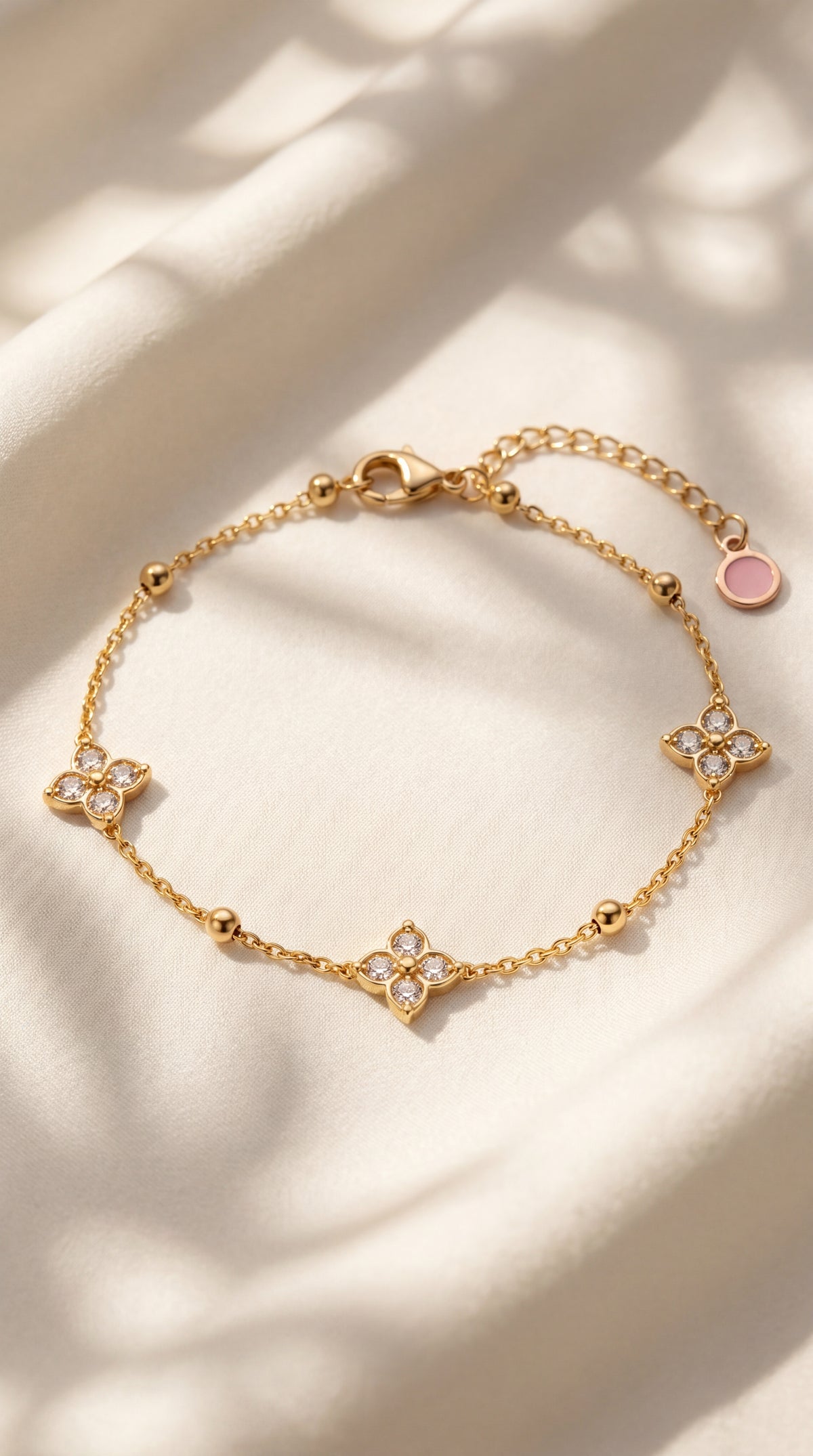 Clover Glow Gold Anklet