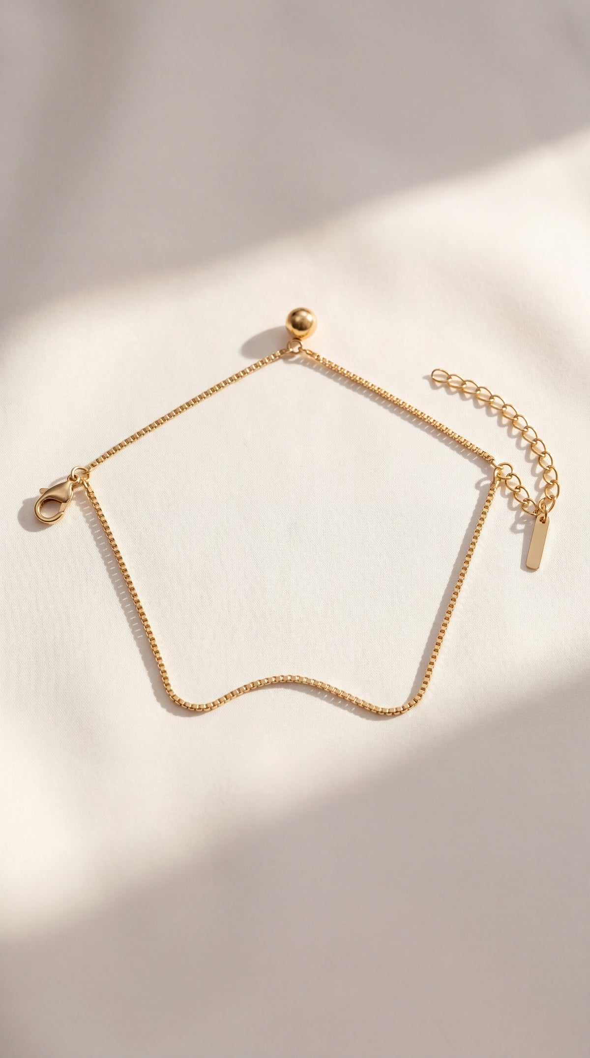 Luna Drop Gold Anklet