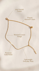 Luna Drop Gold Anklet