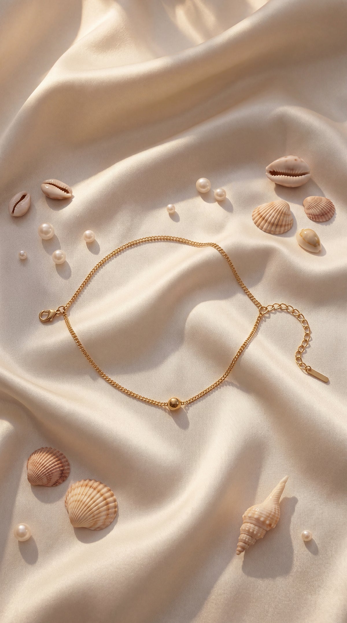 Luna Drop Gold Anklet