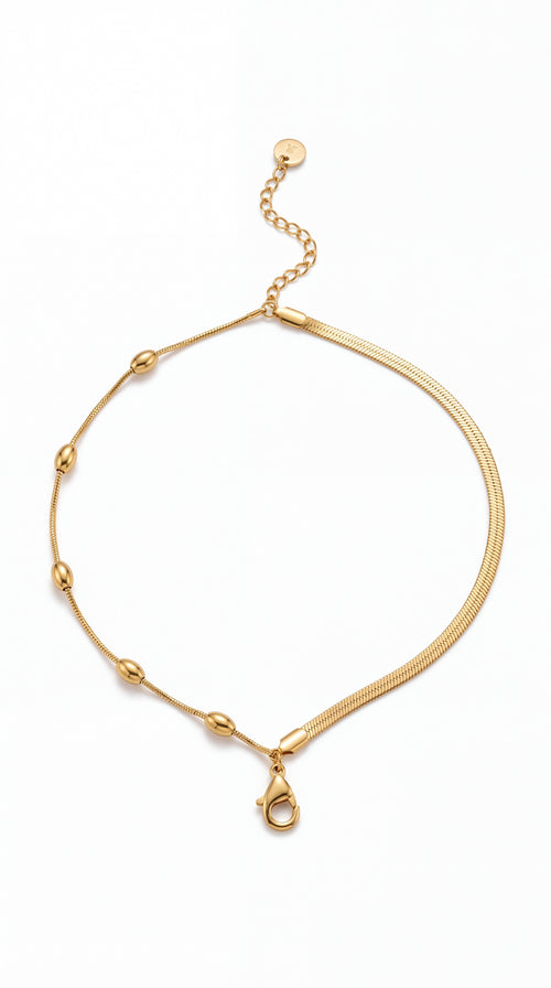 Aurielle Gold Minimal Anklet