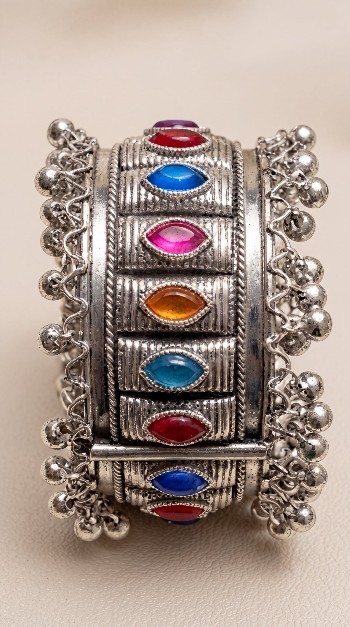 Velmira Gemstone Oxidised Bracelet