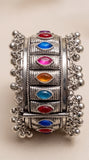 Velmira Gemstone Oxidised Bracelet