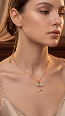 Elarié Butterfly Pearl Necklace