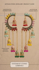 Vaelora Oxidised Tassel Earrings