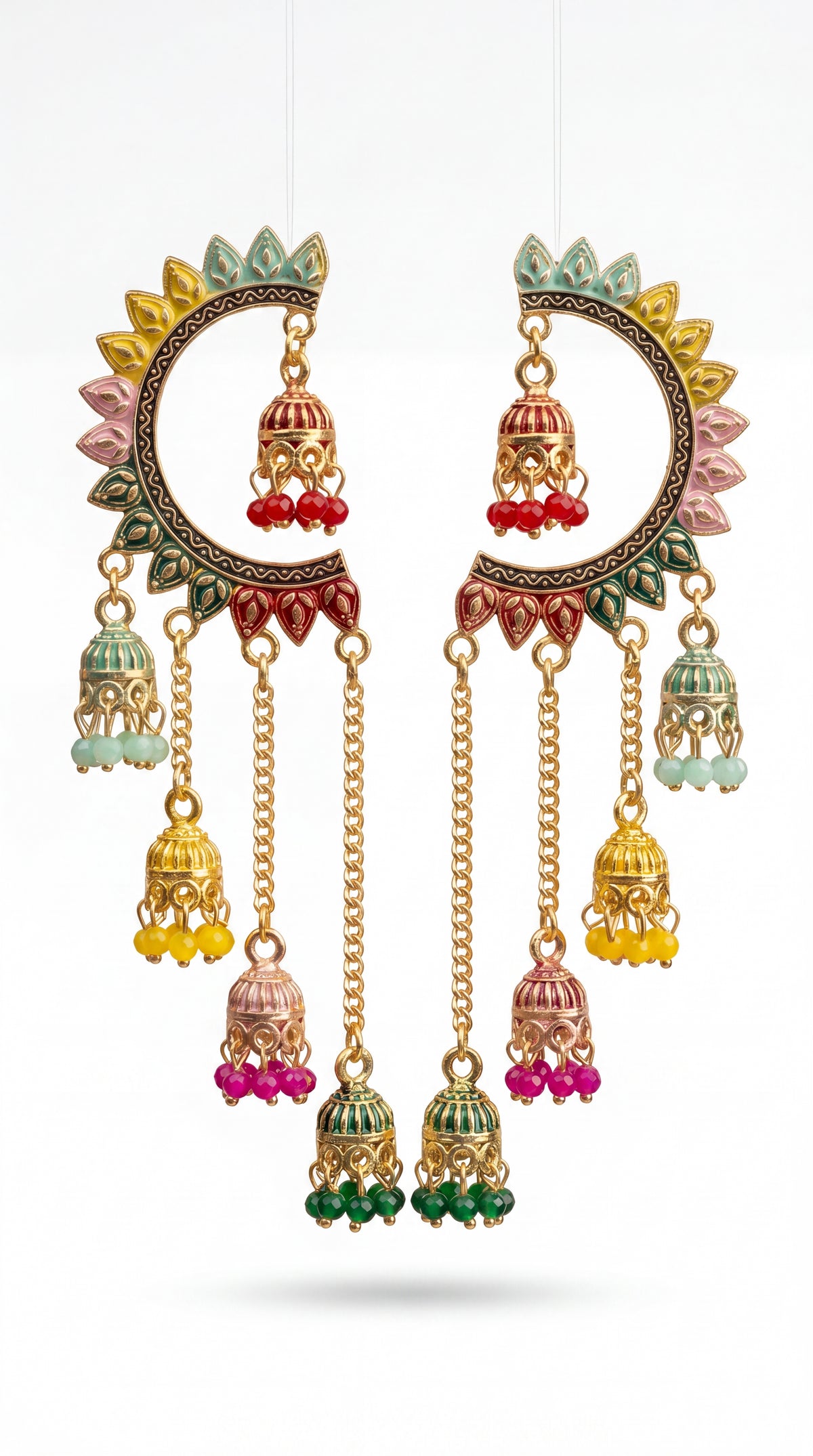 Vaelora Oxidised Tassel Earrings