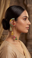 Vaelora Oxidised Tassel Earrings