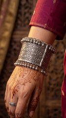 Classic Oxidised Wide Bracelet