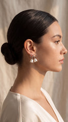 Lily Bow Pearl Korean Earrings
