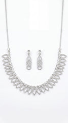 Classic Crystal Statement Necklace Set with Earrings