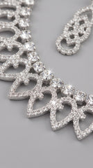 Classic Crystal Statement Necklace Set with Earrings
