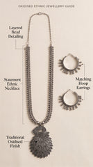 Oxidised Necklace & Jhumka Set