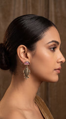Brass Mushroom Drop Earrings