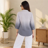 Slate Ombre Cotton Button-Down Shirt