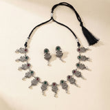 Rajasthani Oxidised Multicolor Necklace Set