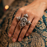 Chandrika Oxidised Statement Ring