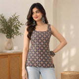 Indigo Royale Printed Sleeveless Short Kurti