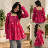 Rani Bloom Printed Short Kurti