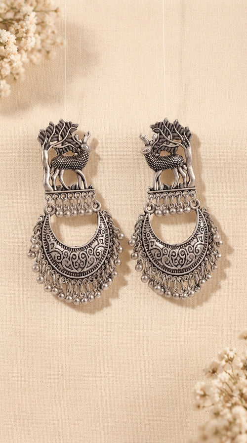 Noor Oxidised Jhumkas