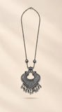 Oxidised Statement Heart Pendant Necklace